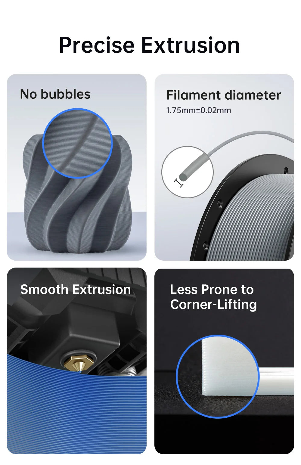 ANYCUBIC 20/10KG PLA 1.75mm Plastic Filament For FDM 3D Printer 1kg/Roll High Speed PLA 3D Printing Material For Kobra 2 Pro Max