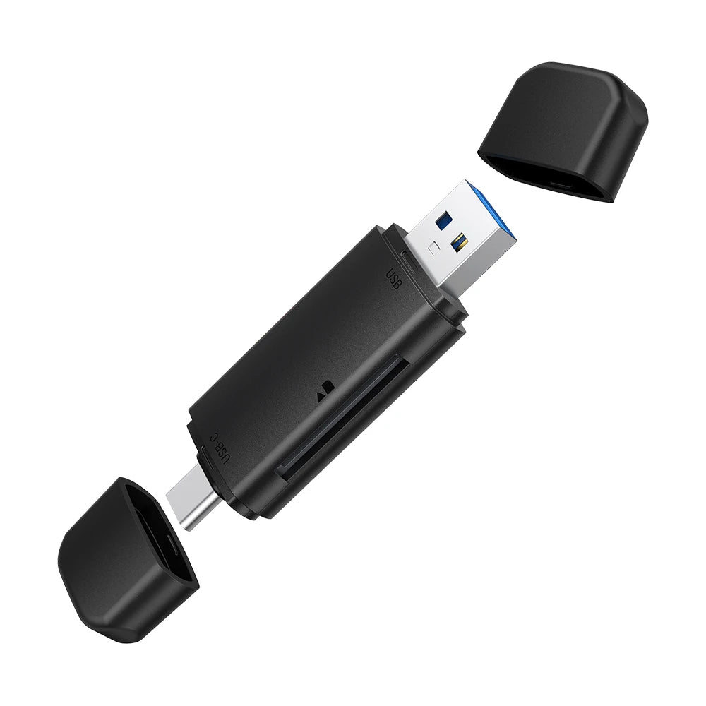4-in-1 Multifunction USB 3.0 Card Reader Type C External Storage Black Stretch for Memory Stick USB C 3.0 SD TF Card Reader