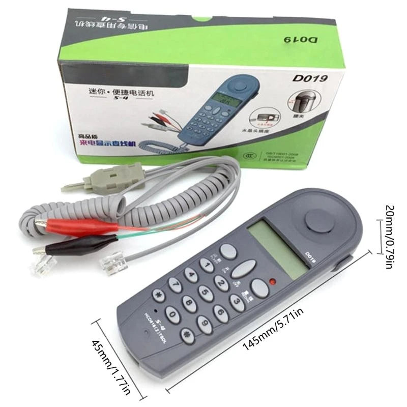 Corded Phone Test Telephone, D019 Landline Telephone With Caller Display Phones With Big Button For Home, Offices