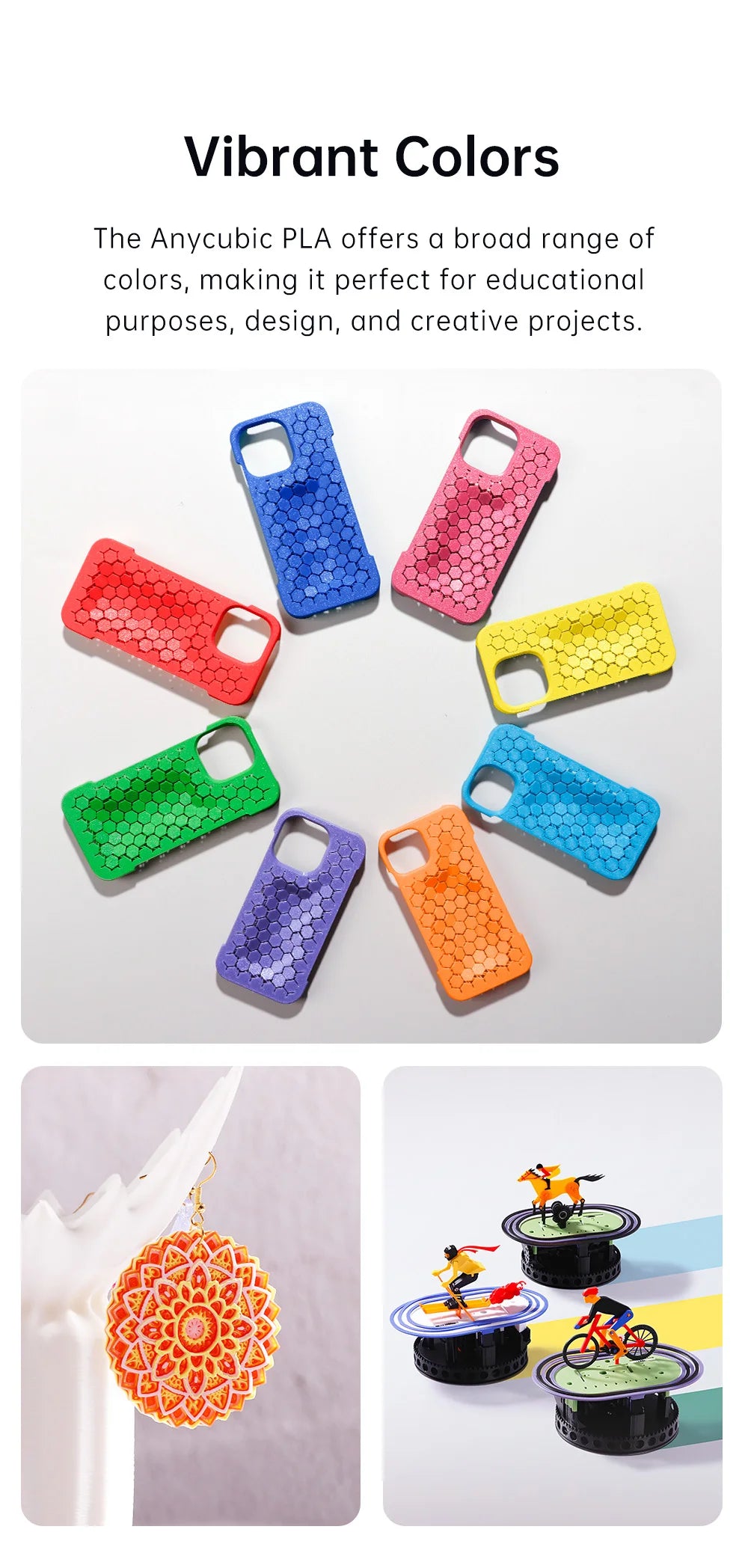 ANYCUBIC 20/10KG PLA 1.75mm Plastic Filament For FDM 3D Printer 1kg/Roll High Speed PLA 3D Printing Material For Kobra 2 Pro Max