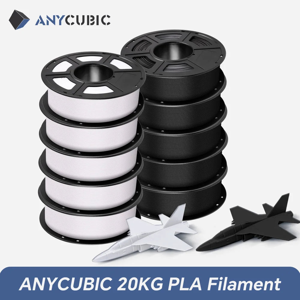 ANYCUBIC 20/10KG PLA 1.75mm Plastic Filament For FDM 3D Printer 1kg/Roll High Speed PLA 3D Printing Material For Kobra 2 Pro Max