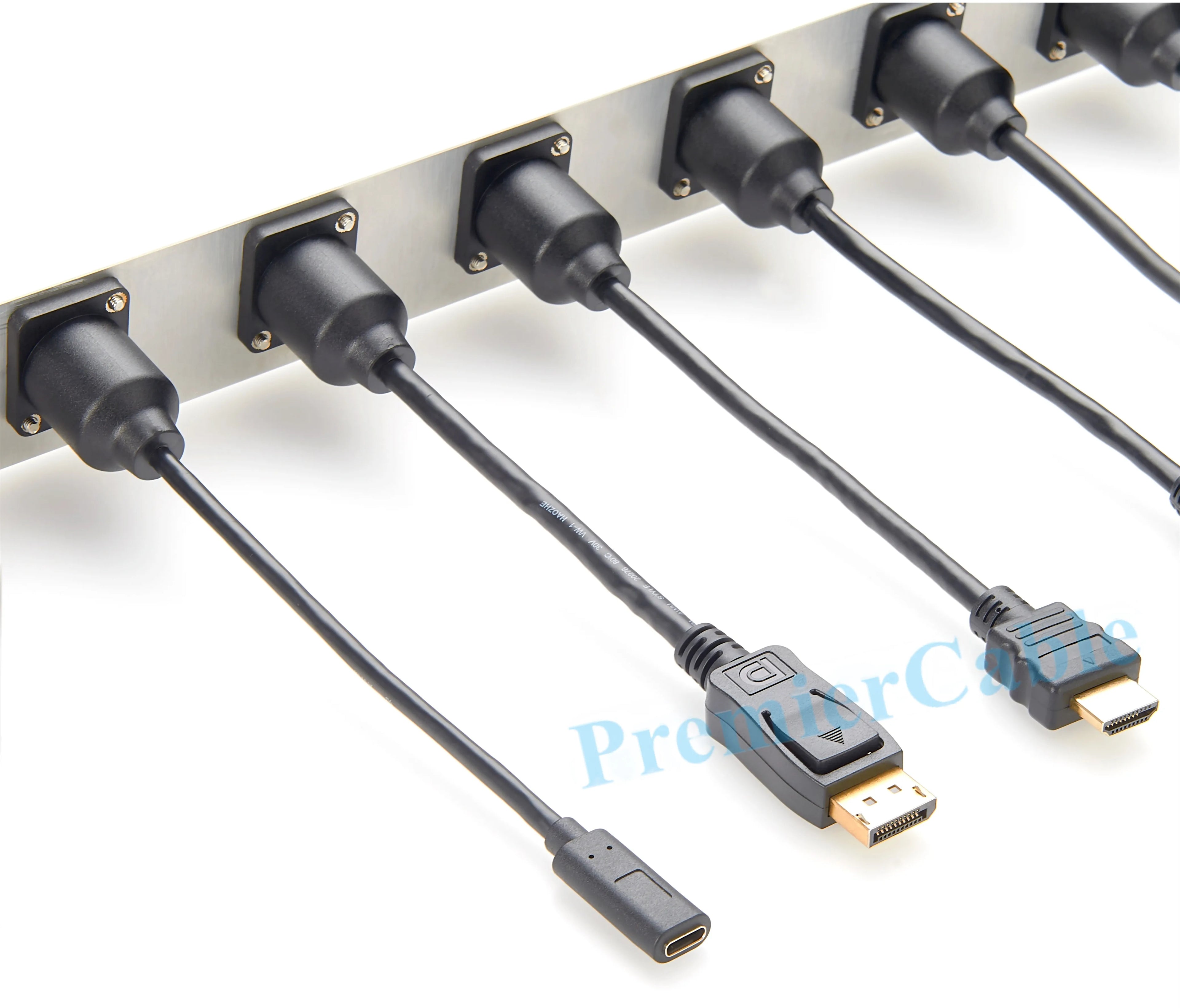 DP1.2 Panel Mount Feedthrough Connector 4k@60hz Displayport Female to male Panel Coupler, D-Type and XLR Panel Mount for HD