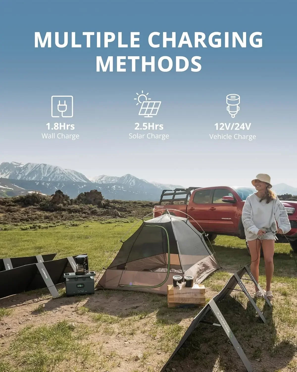 Infinity 1200 Portable Power Station – 1800W Solar Generator, 1280Wh LiFePO4 Battery, 14 Outlets for Home & Outdoor Backup (43 lbs)