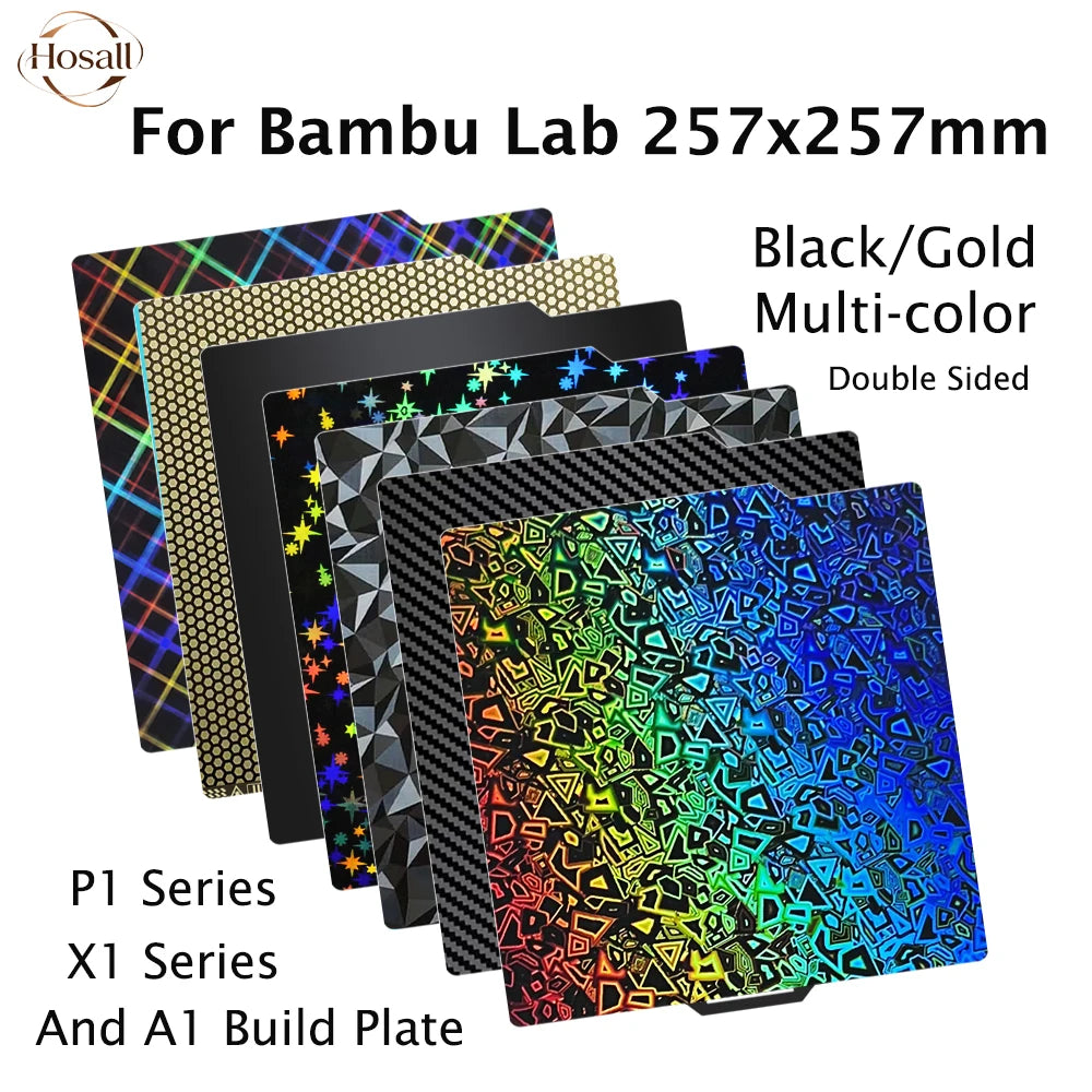 For Bambu Lab Build Plate X1 X1E P1P P1S A1 Accessories Smooth Carbon Honeycomb Textured X1C Upgrades Bambulab Kit Printplate