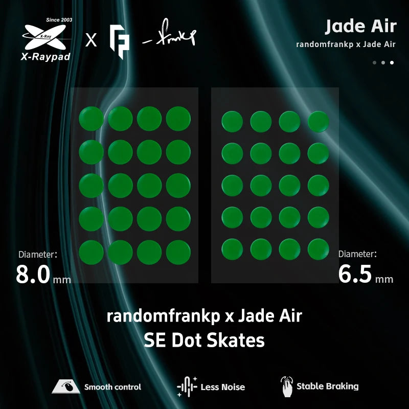 randomfrankp x X-Raypad Jade Air SE DIY Mouse Skates Universal Dots-Quiet & Speed