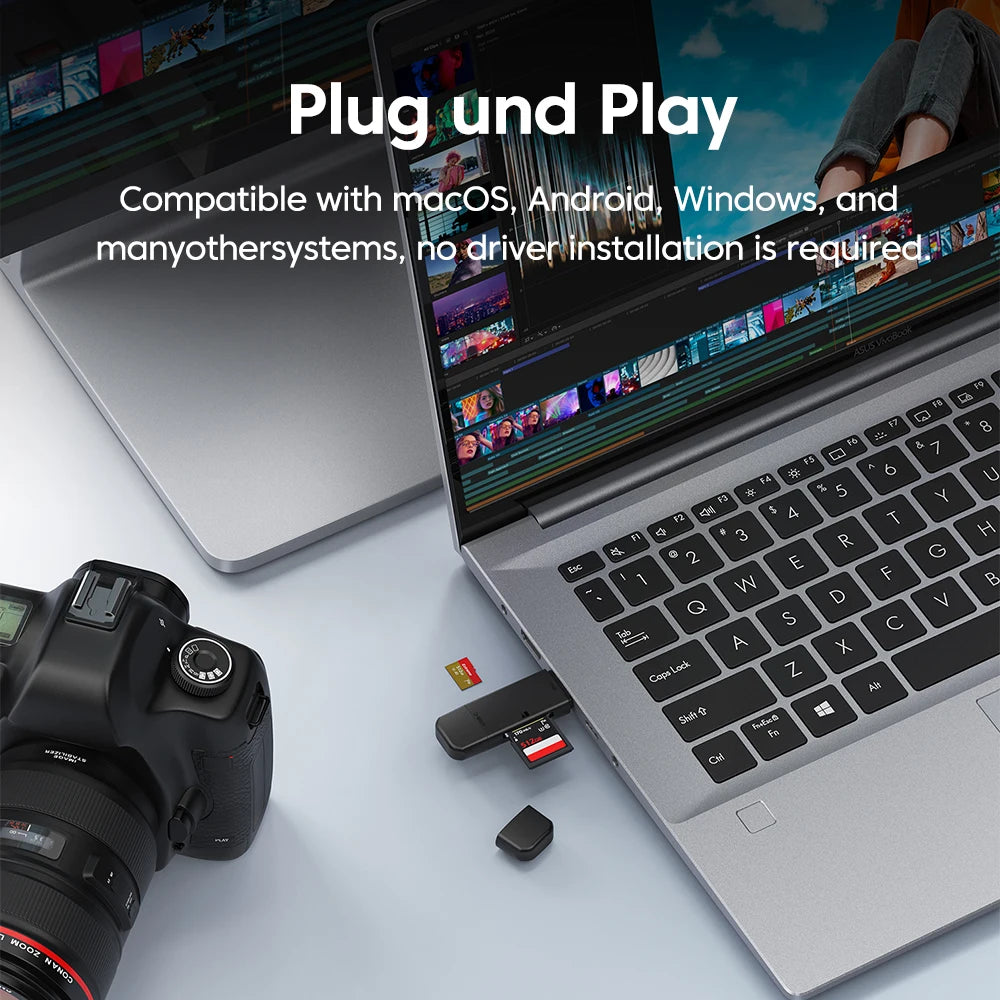 4-in-1 Multifunction USB 3.0 Card Reader Type C External Storage Black Stretch for Memory Stick USB C 3.0 SD TF Card Reader