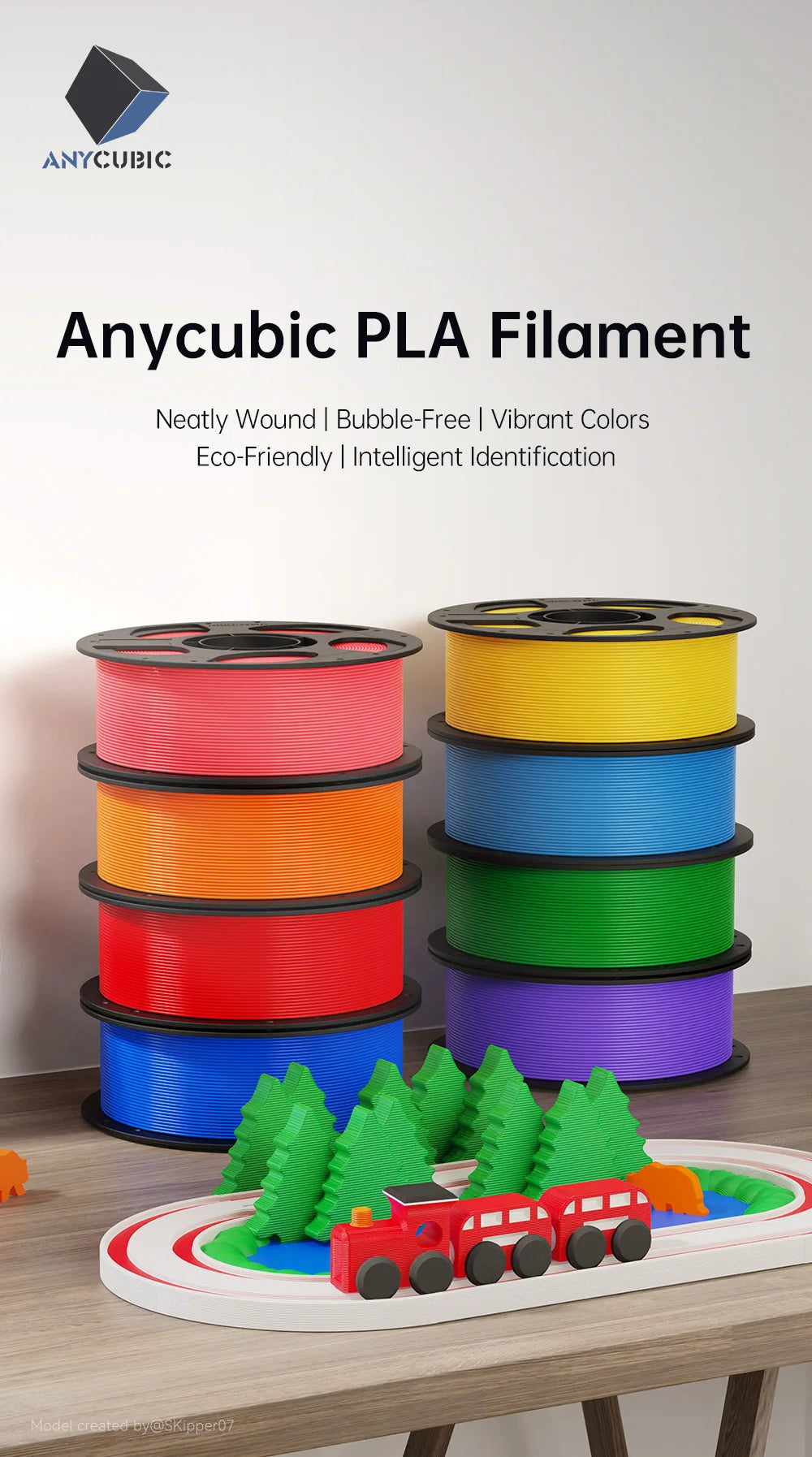 ANYCUBIC 20/10KG PLA 1.75mm Plastic Filament For FDM 3D Printer 1kg/Roll High Speed PLA 3D Printing Material For Kobra 2 Pro Max