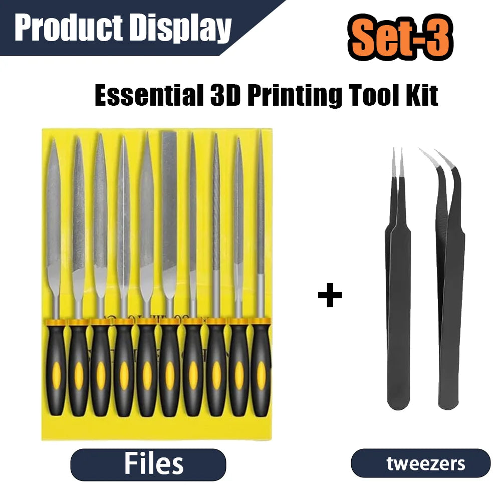 3D Printer Tools Kit, 53pcs 3D Printer Accessories for All FDM/SLA Printers Includes Nozzle Cleaning Tools, Removal Scrapers,