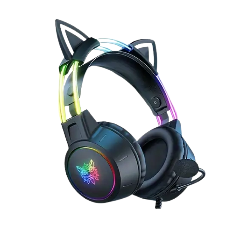 NNETM Gaming Headset with Detachable Cat Ear Microphone